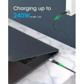 Manhattan USB-C do USB-C Kabel 240W 2m Męski do Męski Czarny 480 Mbps