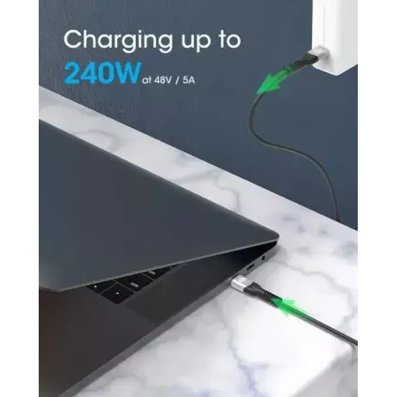 Manhattan USB-C do USB-C Kabel 240W 2m Męski do Męski Czarny 480 Mbps