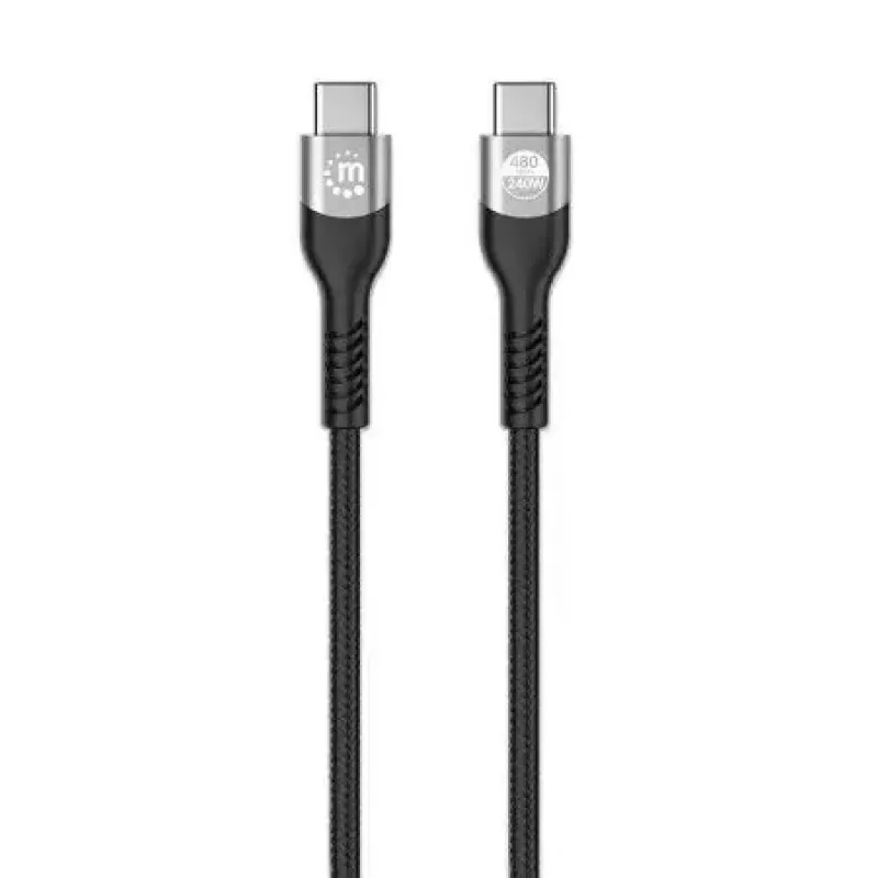 Manhattan USB-C do USB-C Kabel 240W 2m Męski do Męski Czarny 480 Mbps