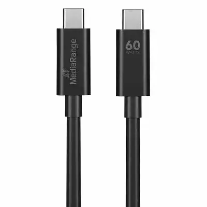 Kabel USB MediaRange MRCS213 1,2 m USB 3.2 Gen 1 USB C Czarny