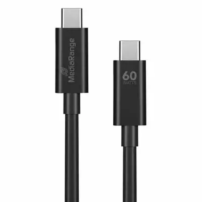 Kabel USB MediaRange MRCS213 1,2 m USB 3.2 Gen 1 USB C Czarny