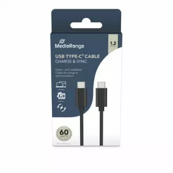 Kabel USB MediaRange MRCS213 1,2 m USB 3.2 Gen 1 USB C Czarny