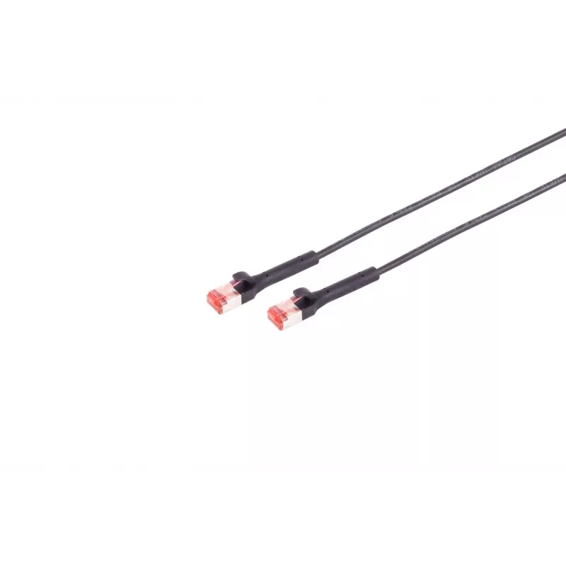 Kabel sieciowy Lanview LV-6AFTP-FLEX-ANG-01B RJ45 Cat6A 1m Czarny