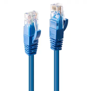 Kabel sieciowy Lindy 0,5m kat.6 U/UTP, niebieski