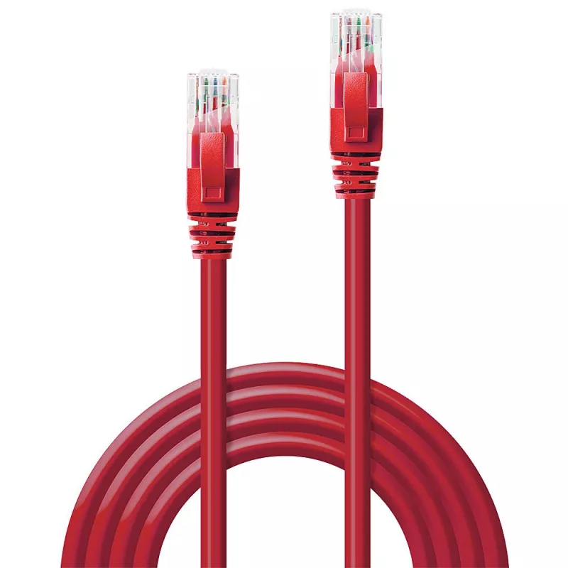 Kabel sieciowy Lindy 0,5 m Kat.6 U/UTP, czerwony
