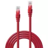 Kabel sieciowy Lindy 3m Kat.6 RJ-45 U/UTP Czerwony