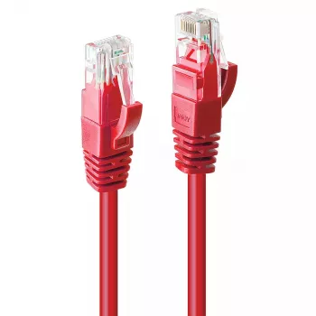 Kabel sieciowy Lindy 3m Kat.6 RJ-45 U/UTP Czerwony