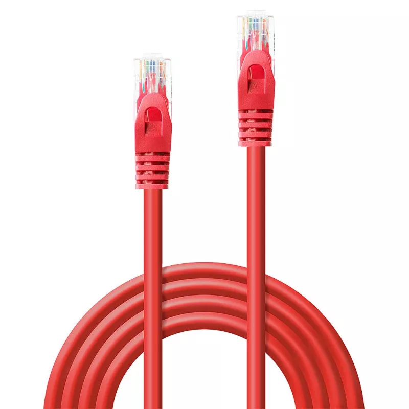 Lindy 48186 kabel sieciowy czerwony 7,5 m Kat.6 U/UTP (UTP)