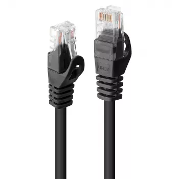 Lindy 48190 kabel sieciowy czarny 0,3 m Kat.6 U/UTP (UTP)