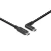 Lindy 0.5m USB 3.2 prosty kabel USB-C na kątowy USB-C, 10Gbps