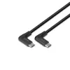 Kabel Lindy 1 m USB 3.2 USB-C kątowy do USB-C kątowy, 10 Gb/s