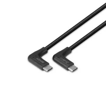 Kabel Lindy 1 m USB 3.2 USB-C kątowy do USB-C kątowy, 10 Gb/s