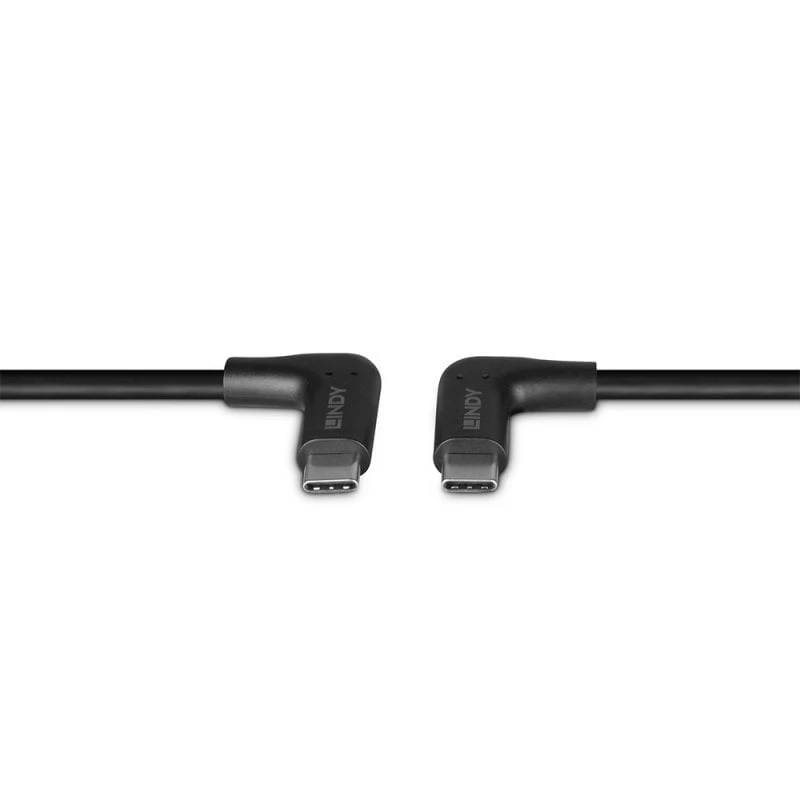 Kabel Lindy 1 m USB 3.2 USB-C kątowy do USB-C kątowy, 10 Gb/s