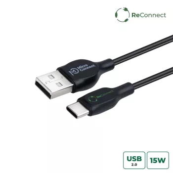 Microconnect ECO-USB3.1CCHAR05B kabel USB USB 2.0 0,5 m USB A USB C Czarny