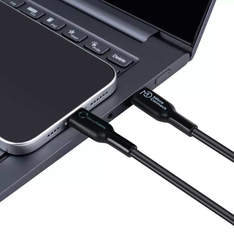 Kabel Microconnect ECO-USB3.1CL2 Lightning 2 m Czarny USB-C