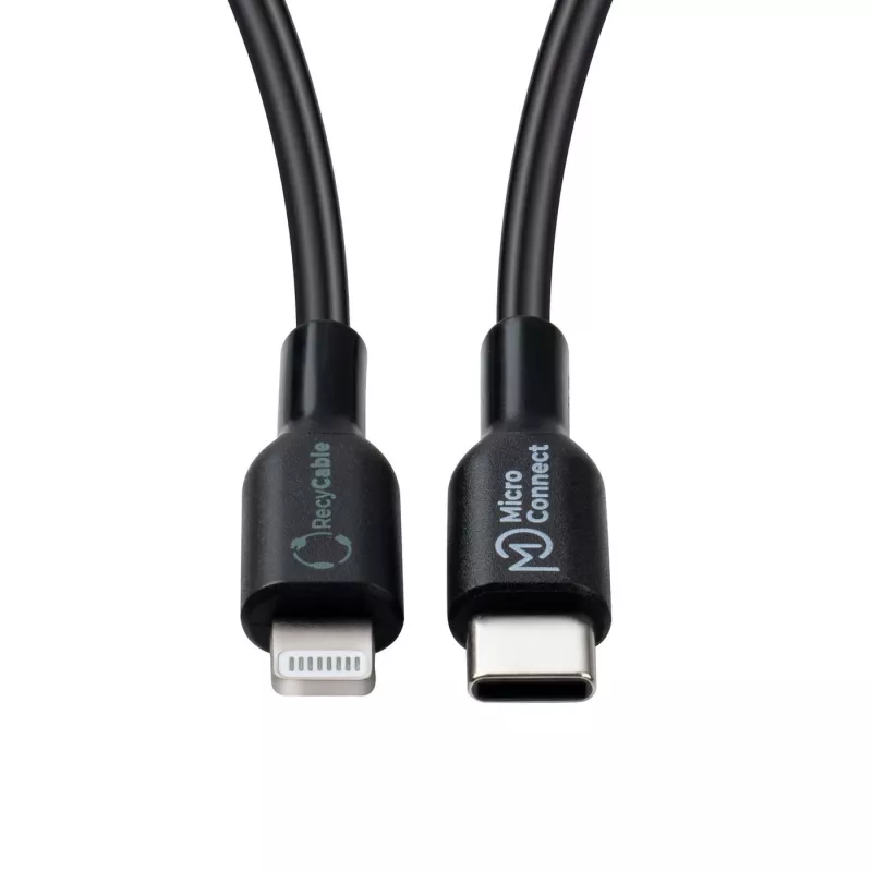 Kabel Microconnect ECO-USB3.1CL1 Lightning 1 m czarny ze złączem USB C