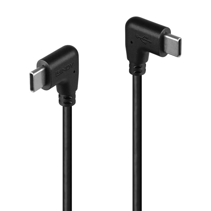 Lindy 1m USB 2.0 kabel USB-C kątowy na USB-C kątowy