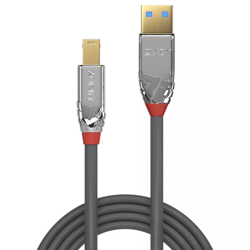 Kabel USB Lindy 3m USB 3.2 Typ A na B 5Gbps Cromo Line