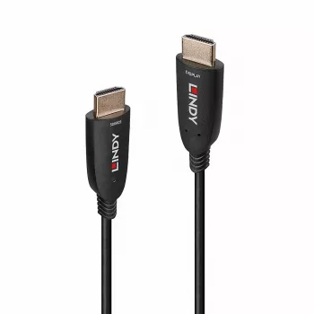 Kabel Lindy 100m hybrydowy światłowodowy HDMI 8K60 48 Gbit/s czarny