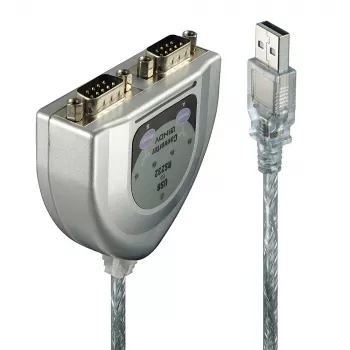 Konwerter USB na 2 porty szeregowe Lindy 42889