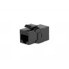 Keystone inline coupler EQUIP Cat.6A nieekranowany, RJ-45, płaska konstrukcja, czarny, 8 szt.