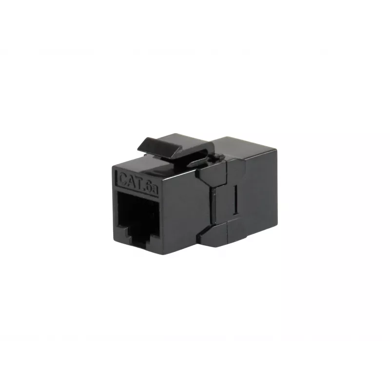 Keystone inline coupler EQUIP Cat.6A nieekranowany, RJ-45, płaska konstrukcja, czarny, 8 szt.