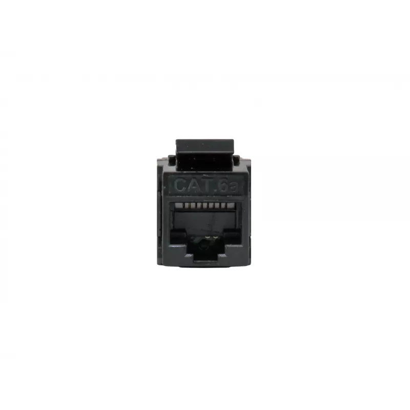 Keystone inline coupler EQUIP Cat.6A nieekranowany, RJ-45, płaska konstrukcja, czarny, 8 szt.