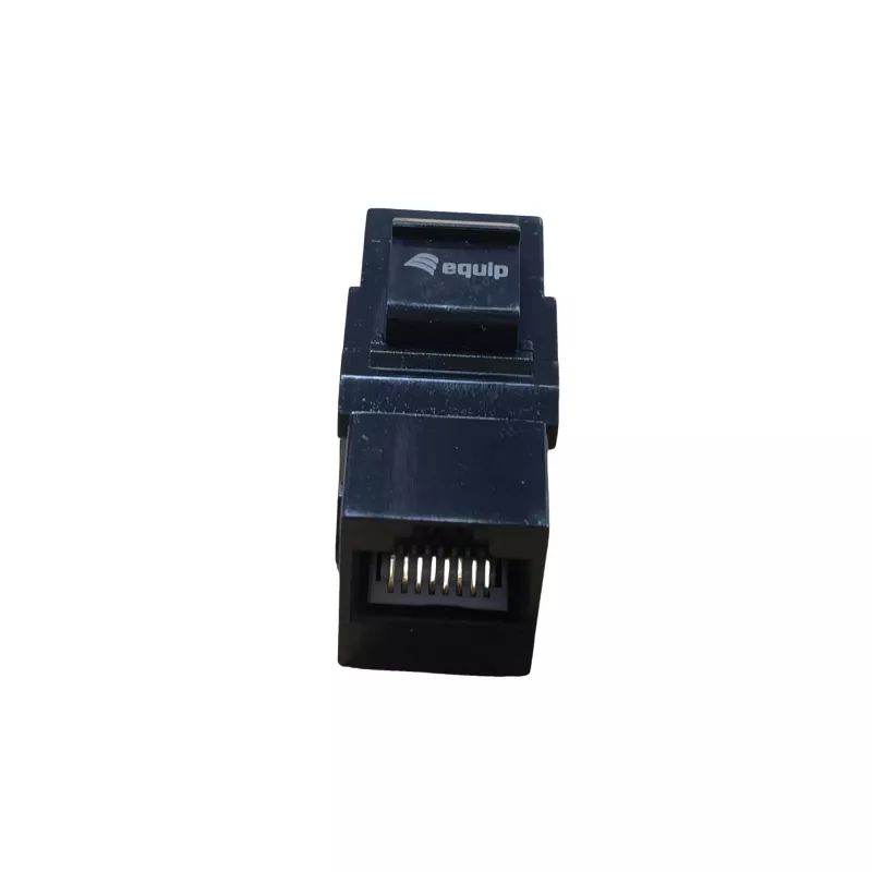 Keystone inline coupler EQUIP Cat.6A nieekranowany, RJ-45, płaska konstrukcja, czarny, 8 szt.