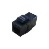 Keystone inline coupler EQUIP Cat.6A nieekranowany, RJ-45, płaska konstrukcja, czarny, 8 szt.