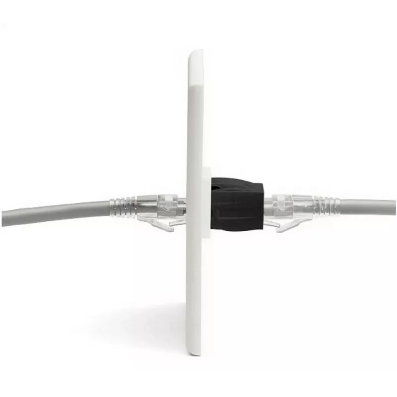 Keystone inline coupler EQUIP Cat.6A nieekranowany, RJ-45, płaska konstrukcja, czarny, 8 szt.