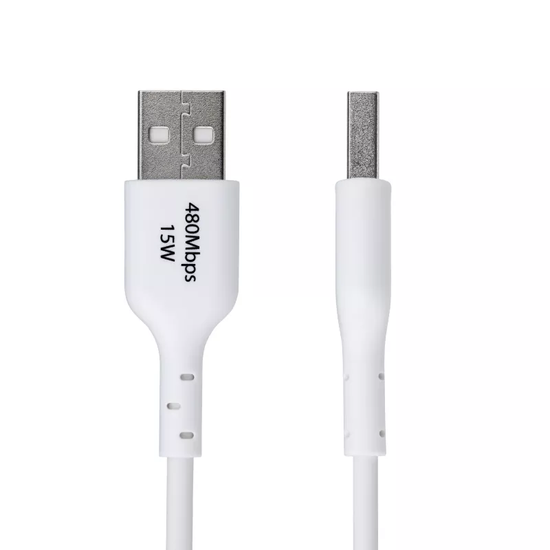 StarTech.com Kabel ładujący USB-A do USB-C o długości 1 m, ładowanie i synchronizacja, 3 A, USB 2.0, powłoka TPE - biały przewód ładujący USB