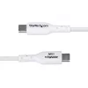 StarTech.com Kabel ładujący USB-A do USB-C o długości 1 m, ładowanie i synchronizacja, 3 A, USB 2.0, powłoka TPE - biały przewód ładujący USB