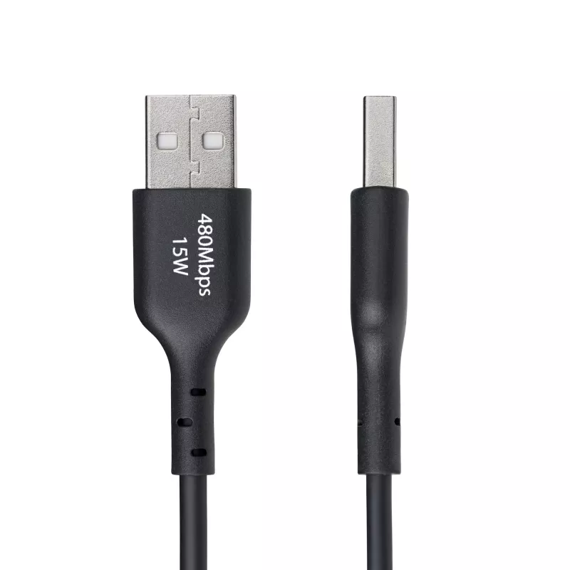 StarTech.com Kabel ładujący USB-A do USB-C o długości 1 m, ładowanie i synchronizacja, 3 A, USB 2.0, powłoka TPE – czarny przewód ładujący USB