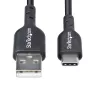 StarTech.com Kabel ładujący USB-A do USB-C o długości 1 m, ładowanie i synchronizacja, 3 A, USB 2.0, powłoka TPE – czarny przewód ładujący USB