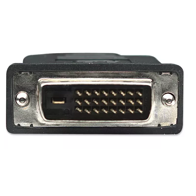 Kabel Manhattan HDMI na DVI-D 24+1, 1 m, męski na męski, czarny, Dual Link, kompatybilny z DVD-D, dożywotnia gwarancja, odpowiednik HDDVIMM1M