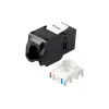 Equip Cat.6A Nieekranowane Złącze Keystone Beznarzędziowe, RJ-45, LSA, Czarny
