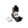 Equip Cat.6A Nieekranowane Złącze Keystone Beznarzędziowe, RJ-45, LSA, Czarny