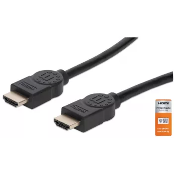 Kabel HDMI z Ethernetem Manhattan HDMM1MP 1m męski do męskiego czarny