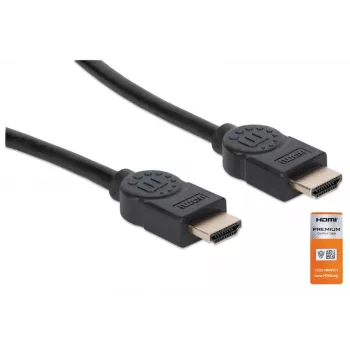 Kabel HDMI z Ethernetem Manhattan HDMM1MP 1m męski do męskiego czarny