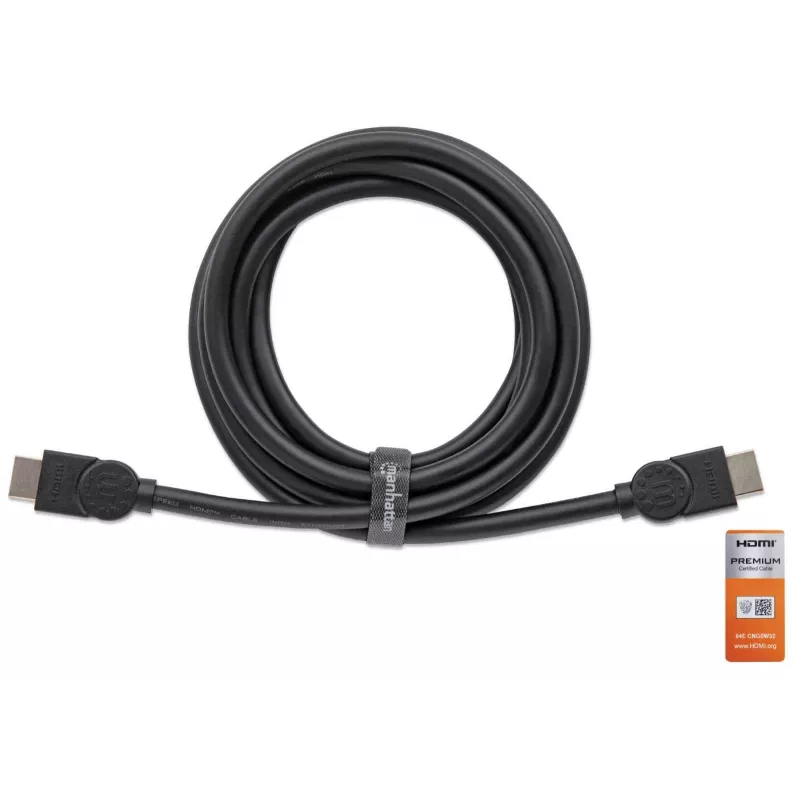 Kabel HDMI męsko-męski Manhattan HDMM2MP 1,8 m czarny