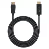 Przewód Manhattan DisplayPort 1.1 na HDMI, 1080p@60Hz, 1m, męski na męski, DP z zatrzaskiem, czarny, nie dwukierunkowy, trzy lata gwarancji