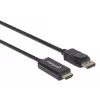 Manhattan DisplayPort 1.1 do HDMI Kabel, 1080p@60Hz, 1,8m, Męski do Męskiego, DP z zatrzaskiem, Czarny, Nie dwukierunkowy, Trzyletnia gwarancja