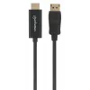 Manhattan DisplayPort 1.1 do HDMI Kabel, 1080p@60Hz, 1,8m, Męski do Męskiego, DP z zatrzaskiem, Czarny, Nie dwukierunkowy, Trzyletnia gwarancja