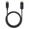 Kabel Manhattan DisplayPort 1.2 do HDMI, 4K@60Hz, 1,8m, Męski do Męskiego, DP z zatrzaskiem, Czarny, Nie dwukierunkowy, Trzyletnia gwarancja, Odpowiednik 6F-DP-HDMI-4K60-HDR (z wyjątkiem długości o 20 cm krótszej)