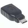 Manhattan Adapter USB-C na USB-A, Męski na Żeński, 5 Gb/s (USB 3.2 Gen1 znany jako USB 3.0), SuperSpeed USB, Czarny, Dożywotnia Gwarancja, Odpowiednik USB31CAADG