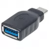 Manhattan Adapter USB-C na USB-A, Męski na Żeński, 5 Gb/s (USB 3.2 Gen1 znany jako USB 3.0), SuperSpeed USB, Czarny, Dożywotnia Gwarancja, Odpowiednik USB31CAADG