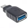 Manhattan Adapter USB-C na USB-A, Męski na Żeński, 5 Gb/s (USB 3.2 Gen1 znany jako USB 3.0), SuperSpeed USB, Czarny, Dożywotnia Gwarancja, Odpowiednik USB31CAADG