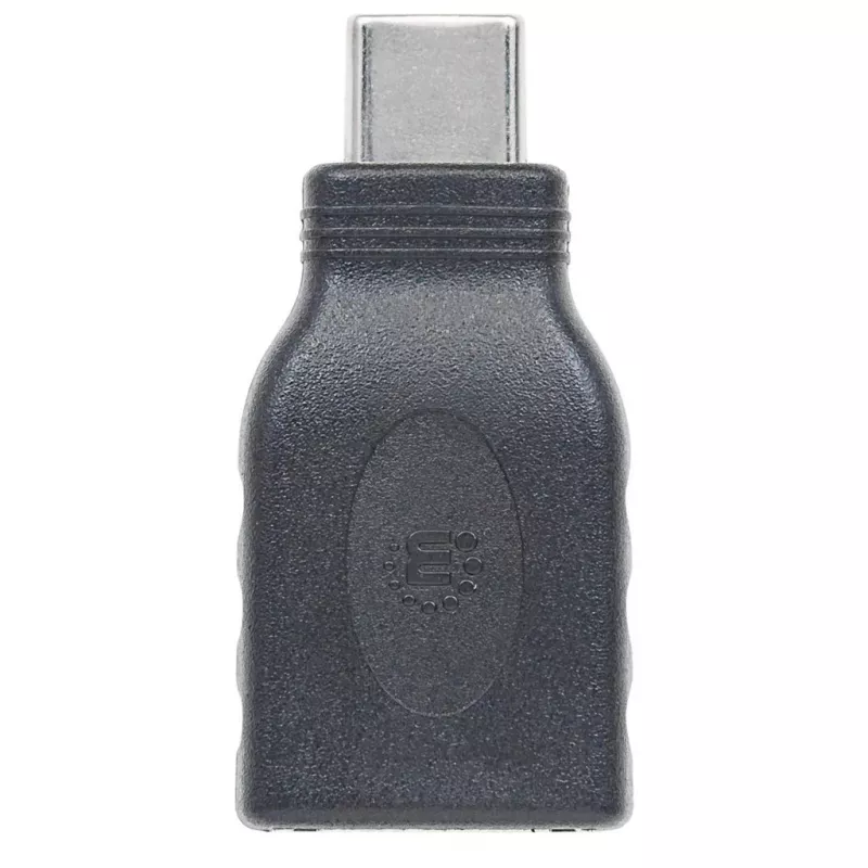 Manhattan Adapter USB-C na USB-A, Męski na Żeński, 5 Gb/s (USB 3.2 Gen1 znany jako USB 3.0), SuperSpeed USB, Czarny, Dożywotnia Gwarancja, Odpowiednik USB31CAADG