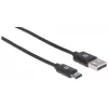 Kabel Manhattan USB-C do USB-A, 3 m, męski do męskiego, 480 Mbps (USB 2.0), Hi-Speed USB, czarny, dożywotnia gwarancja