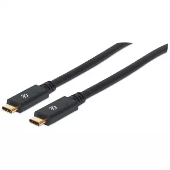 Kabel USB-C Manhattan USB315CC2M 2m Męski do Męskiego Czarny